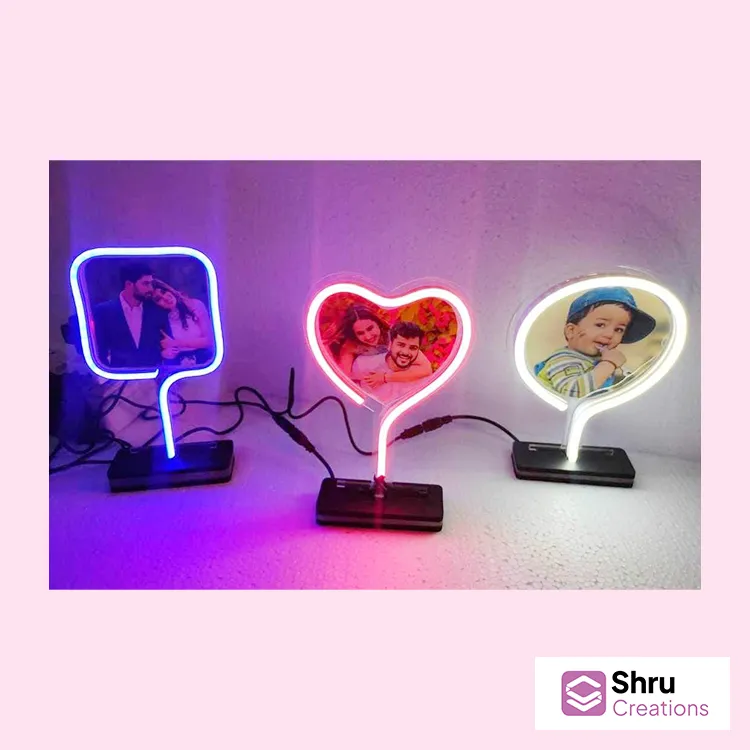 Neon Light | Heart Table Top | Valentine | Frame
