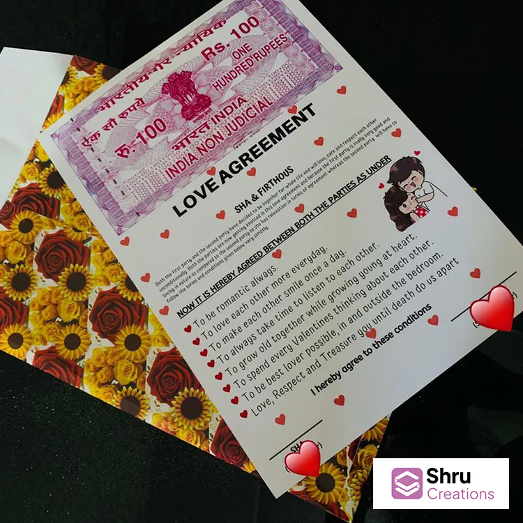 Love Agreement | Customized